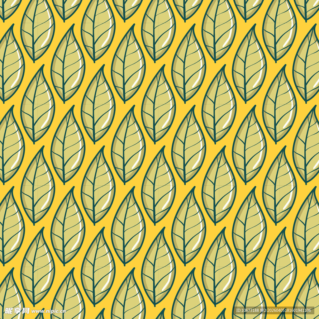 叶子矢量图案背景