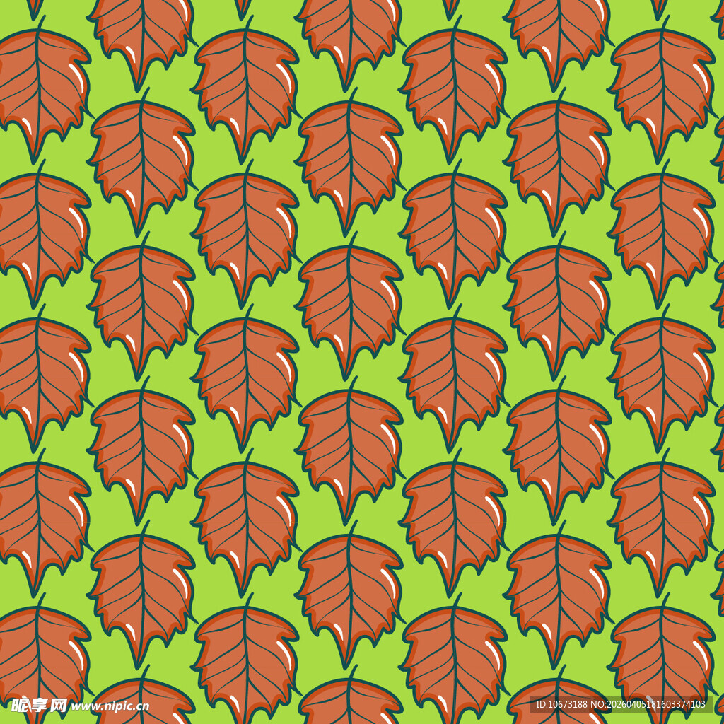 叶子矢量图案背景