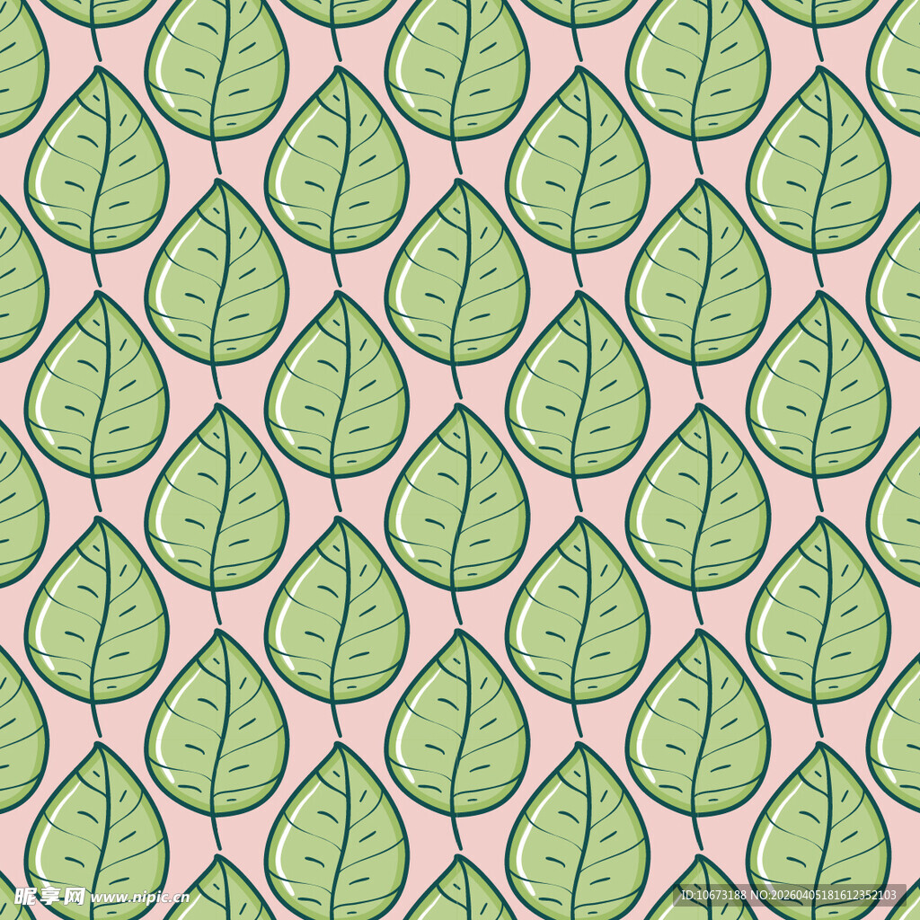 叶子矢量图案背景