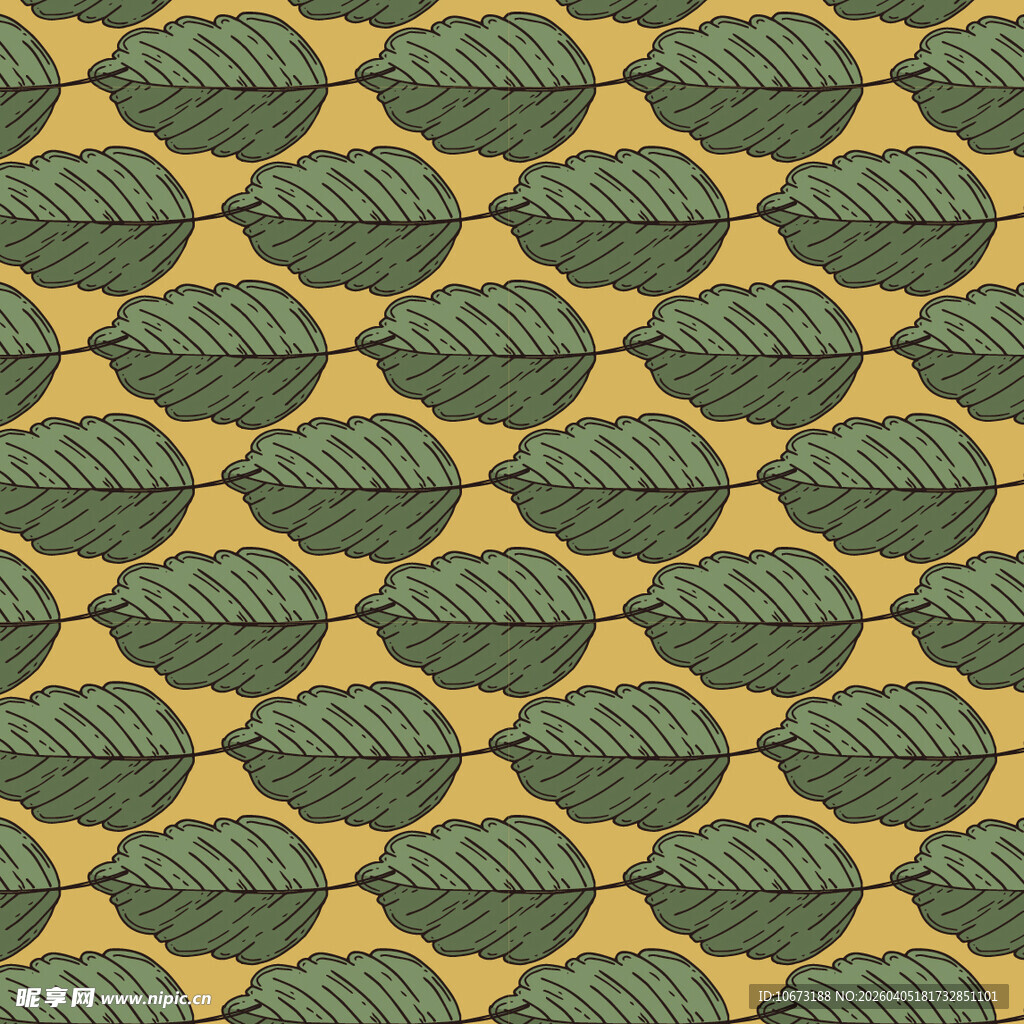 叶子矢量图案背景