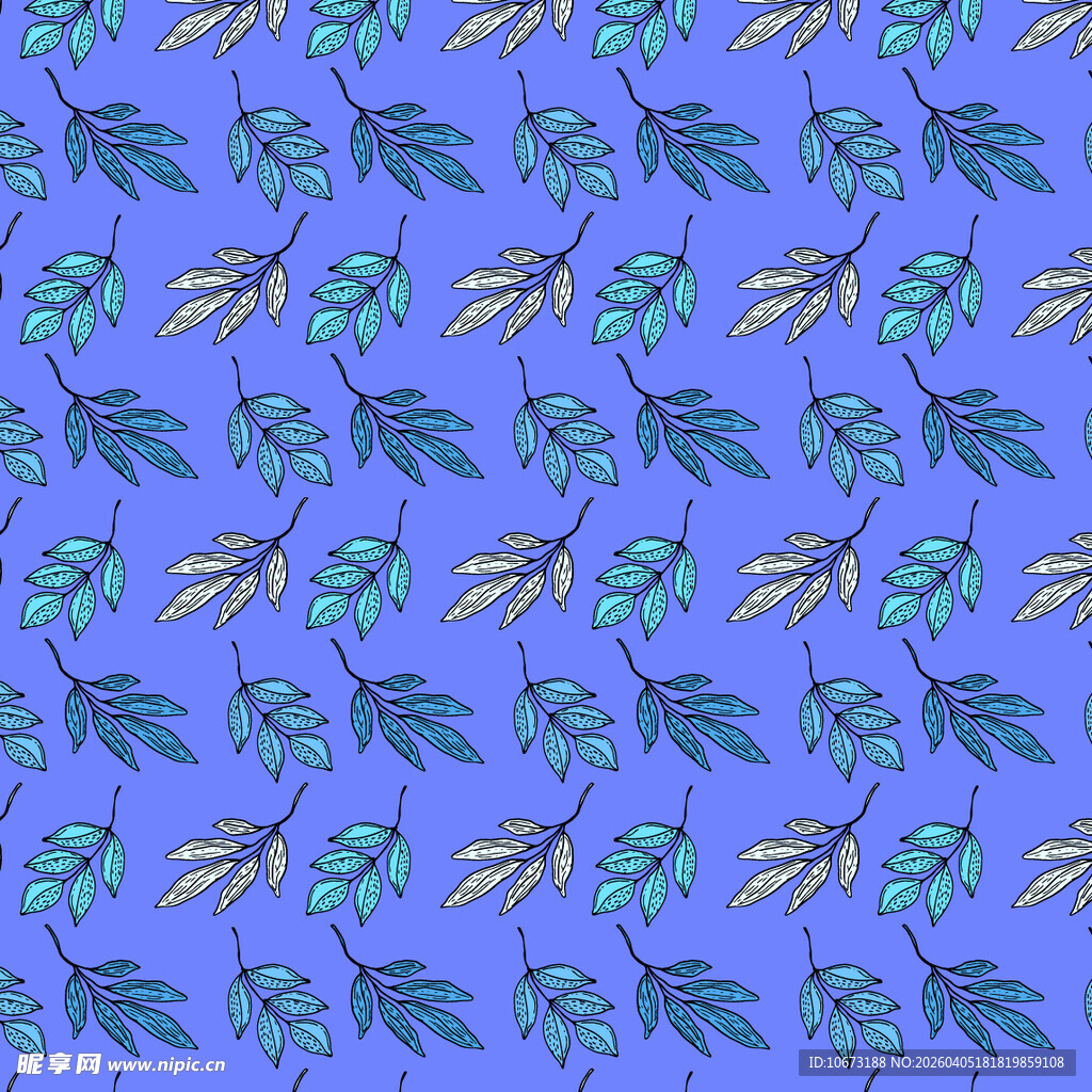 叶子矢量图案背景