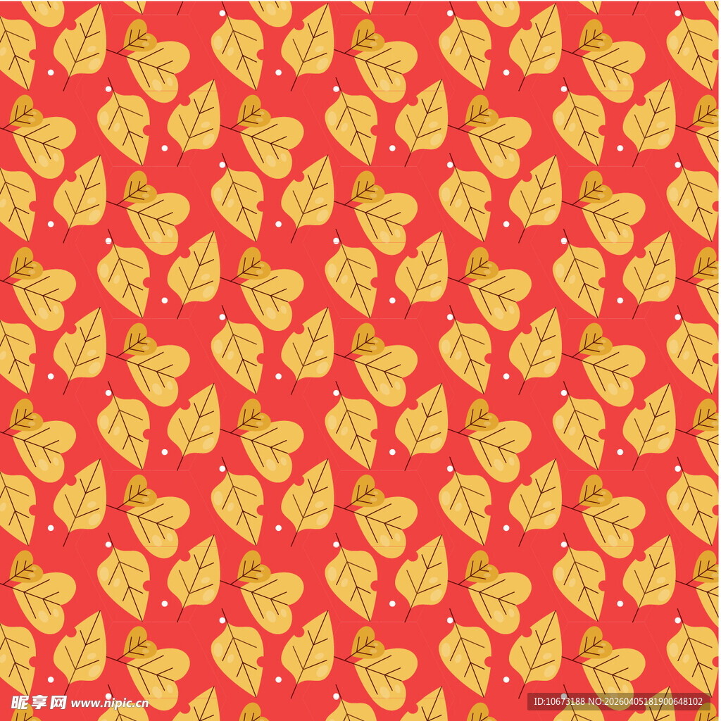 叶子矢量图案背景