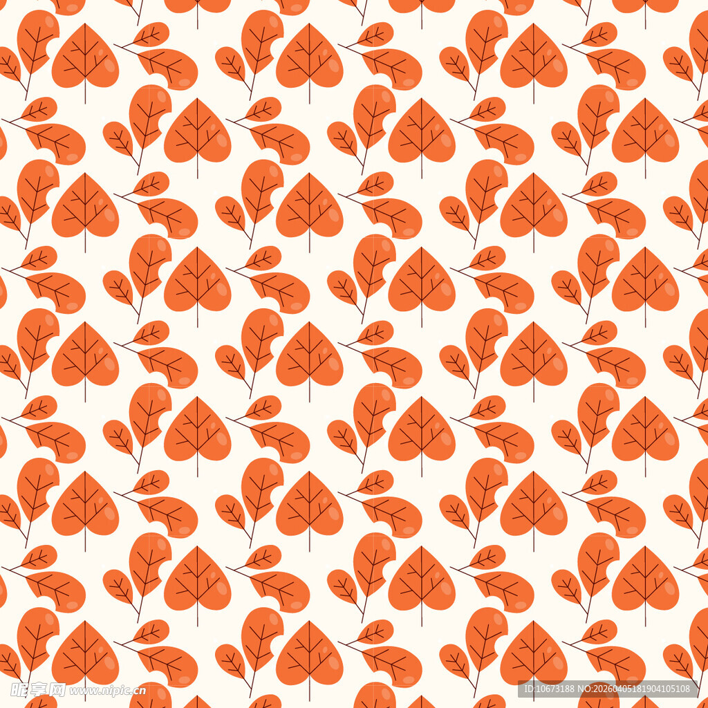 叶子矢量图案背景