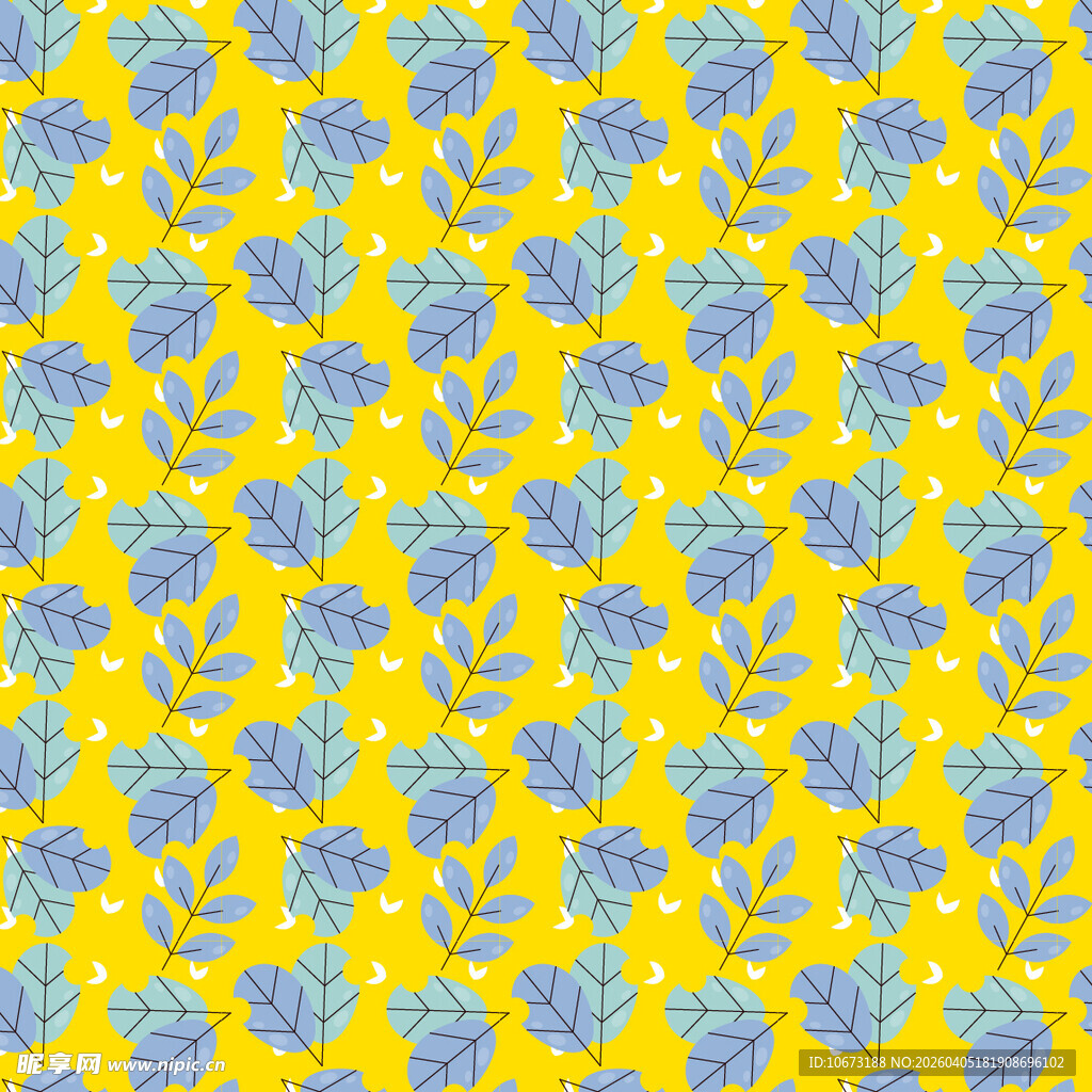 叶子矢量图案背景