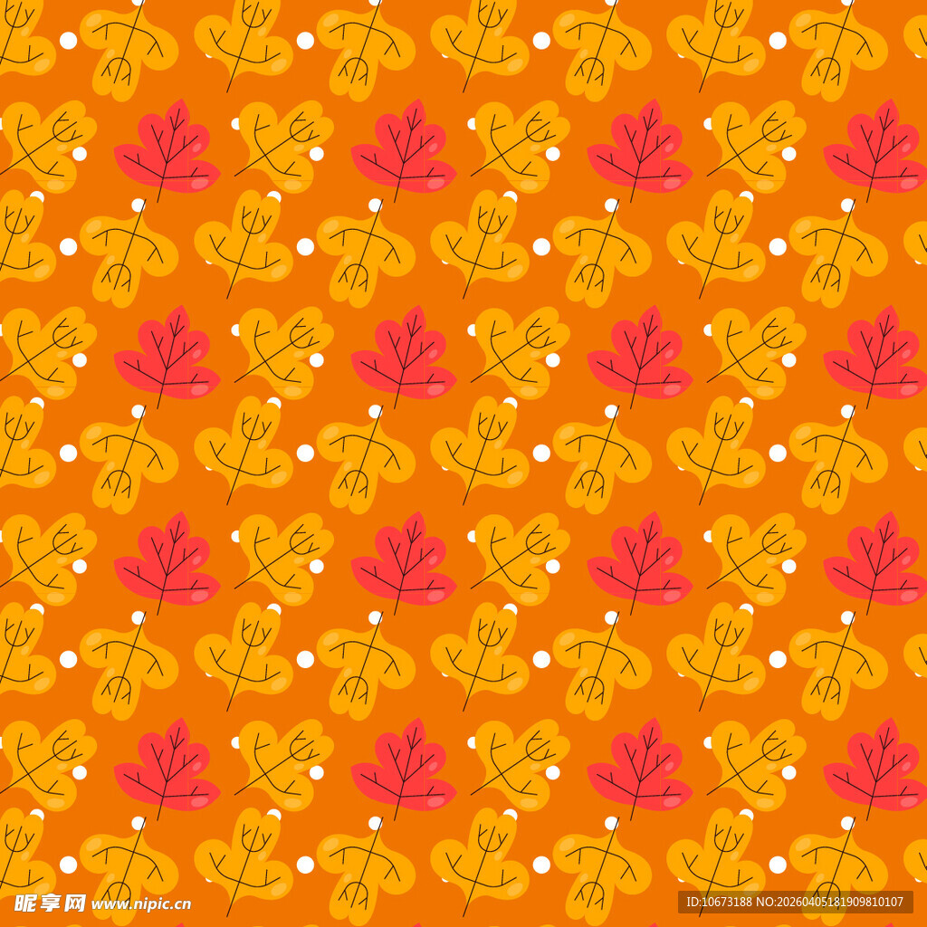 叶子矢量图案背景