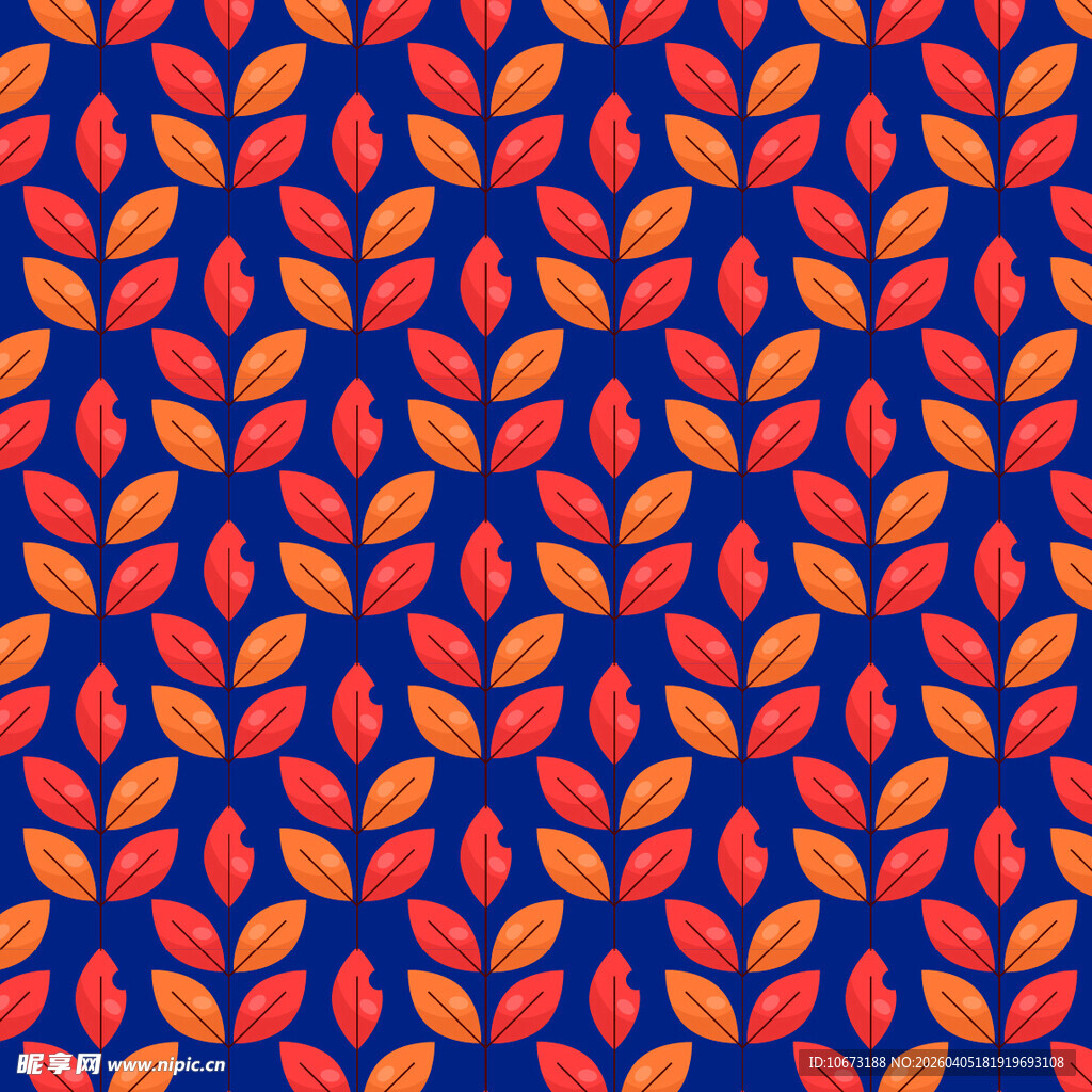 叶子矢量图案背景