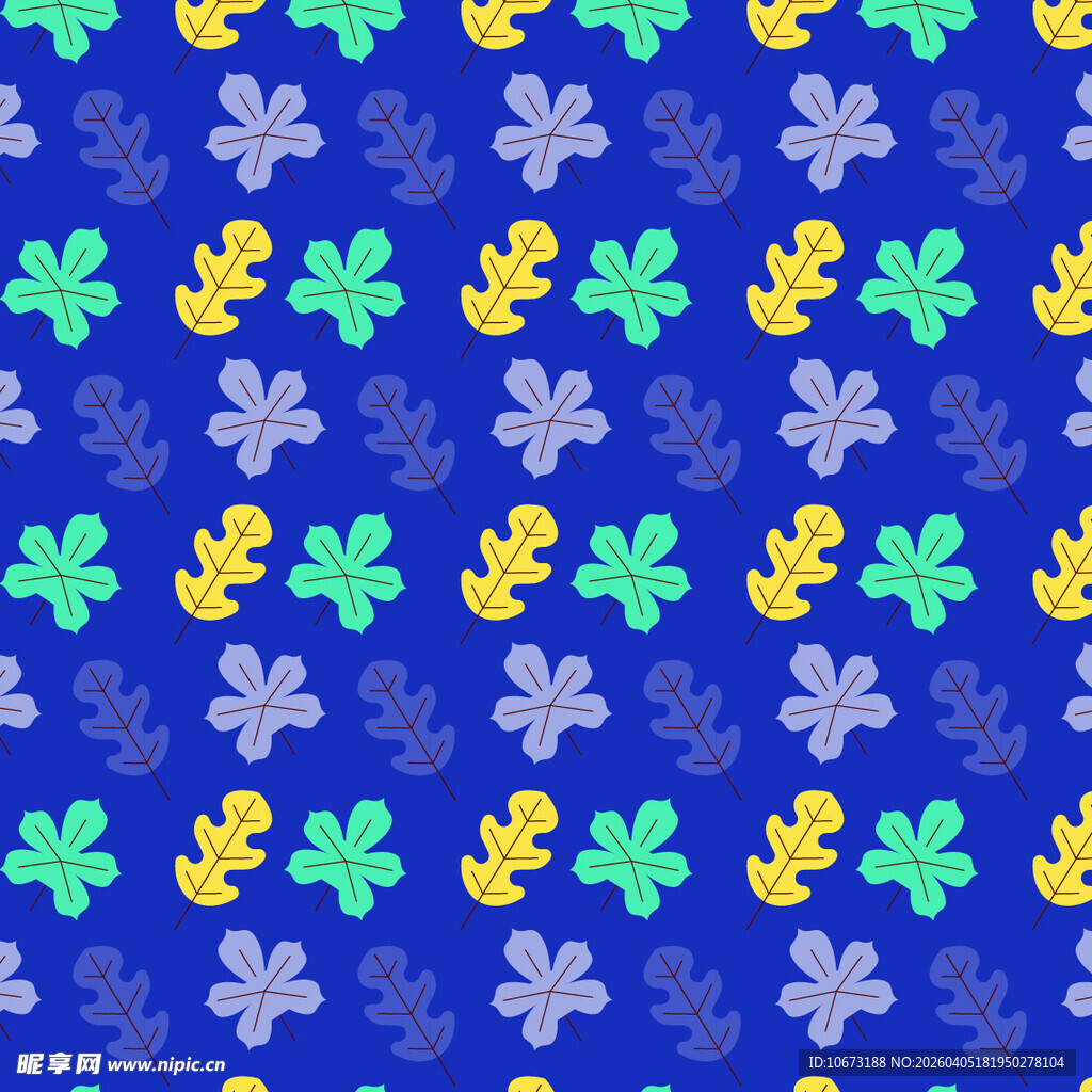 叶子矢量图案背景