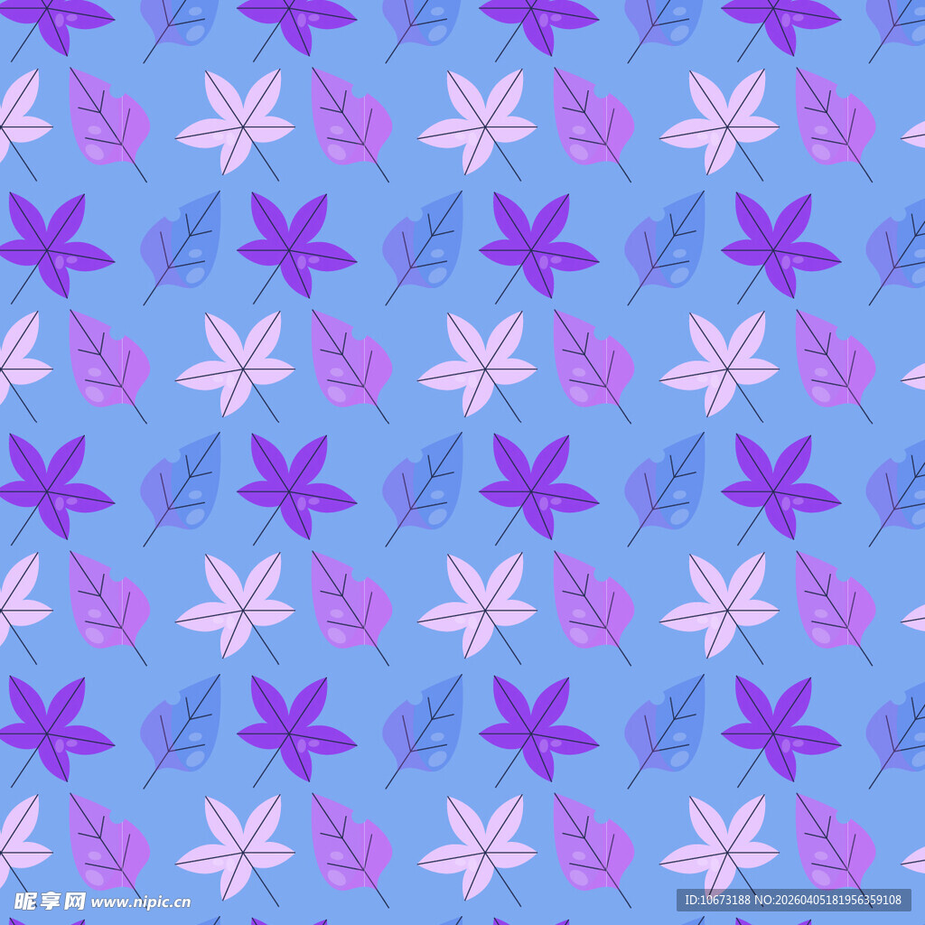 叶子矢量图案背景