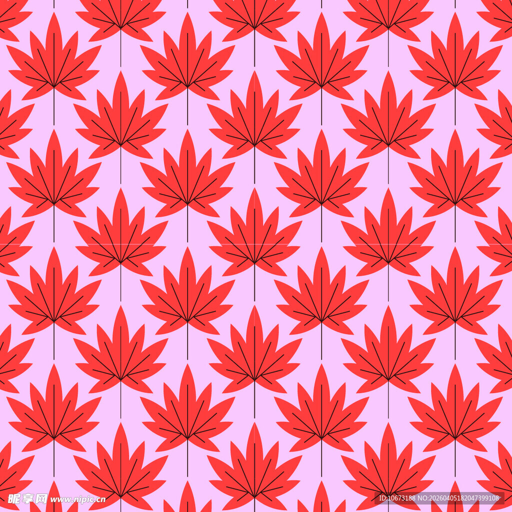 叶子矢量图案背景