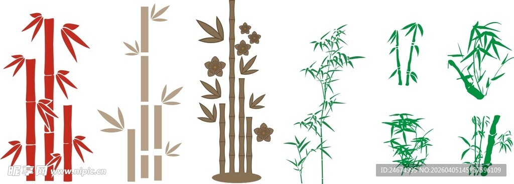 多样竹子图案设计素材