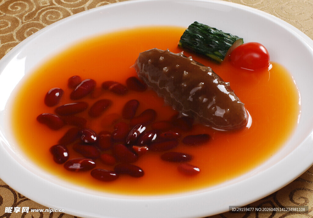 鲍汁海参配红豆