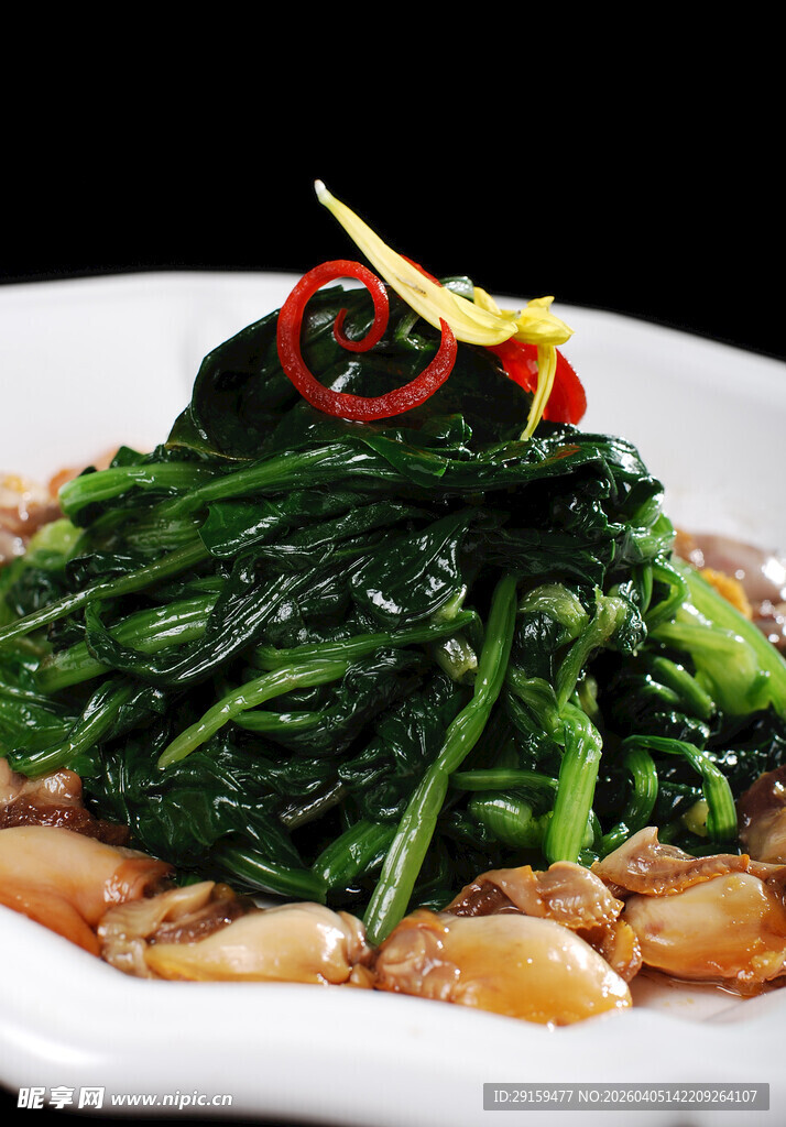 蒜蓉扇贝拌菠菜