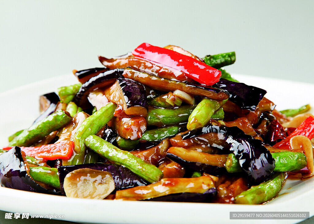 美味炒茄子豆角