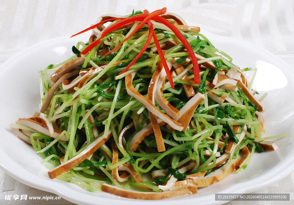凉拌豆芽海蜇丝