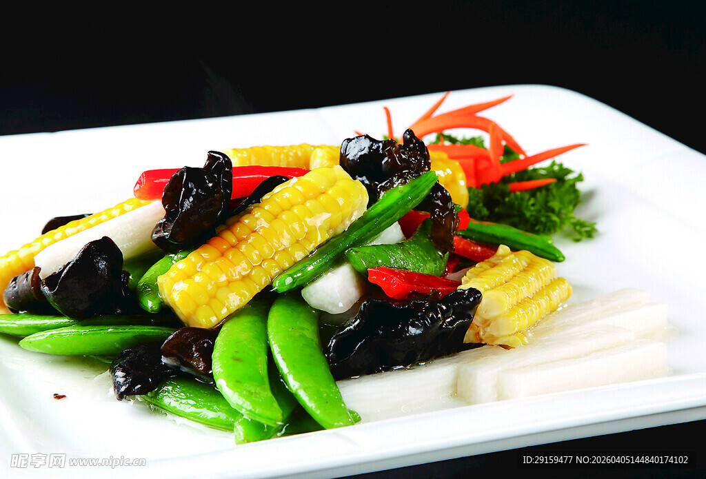 玉米青豆炒木耳