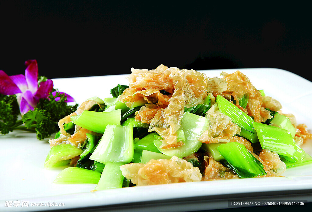 青菜炒豆皮
