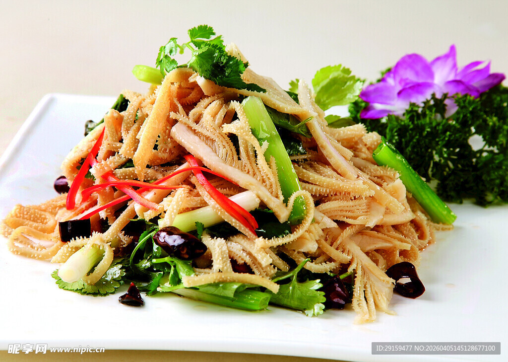 凉拌鸡丝蔬菜拼盘