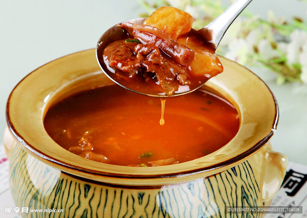 美味浓郁的红烧牛肉汤