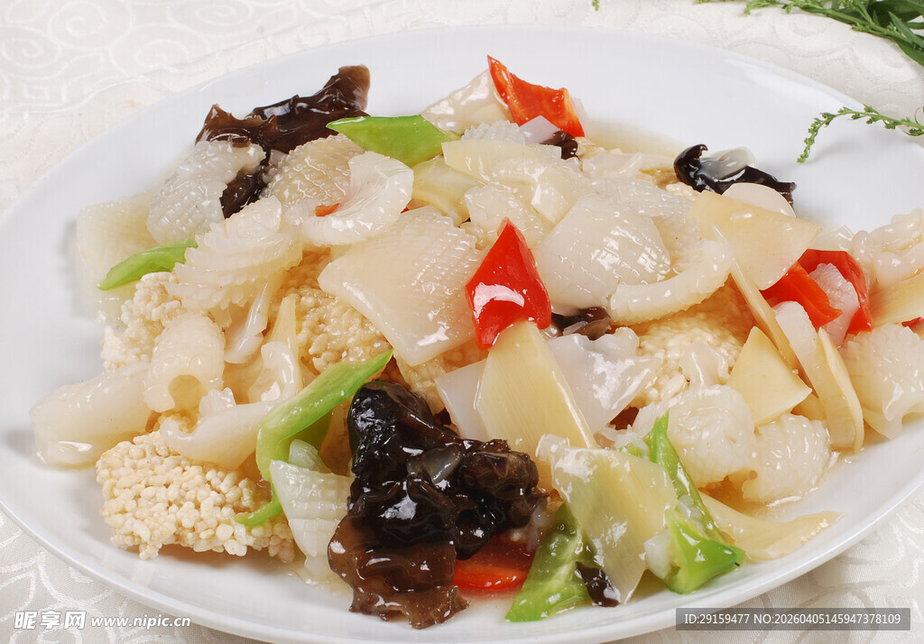 五彩时蔬炒鲜贝