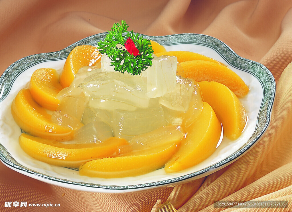 芒果布丁摆盘精致