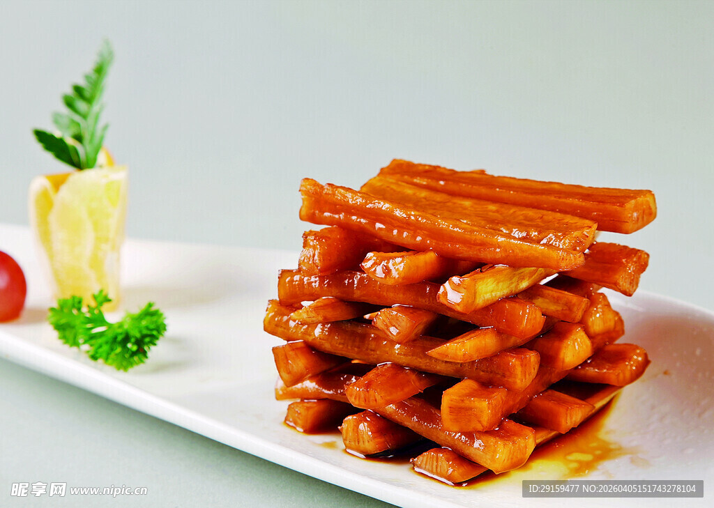 香酥糖醋排骨美食摆盘