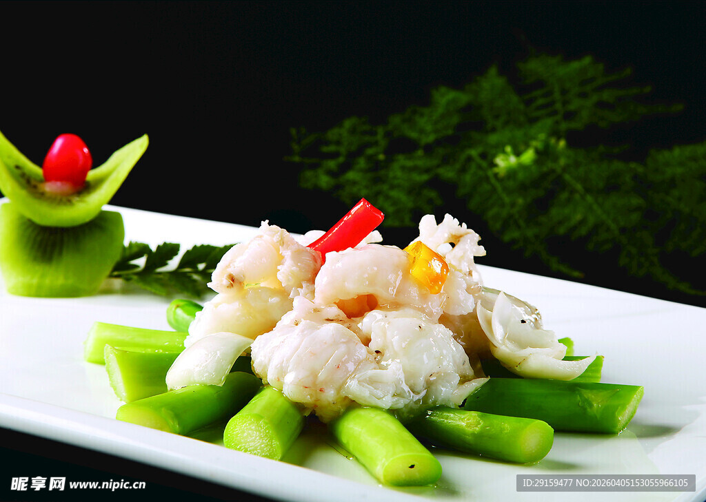 翡翠白玉炒虾仁