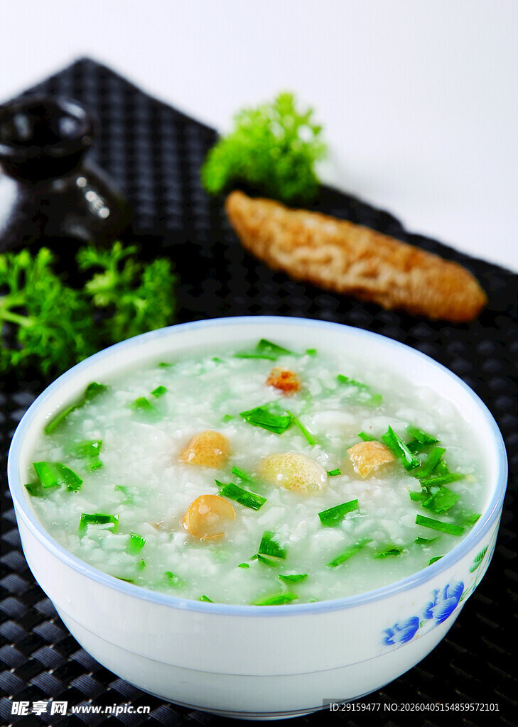 青菜虾仁粥