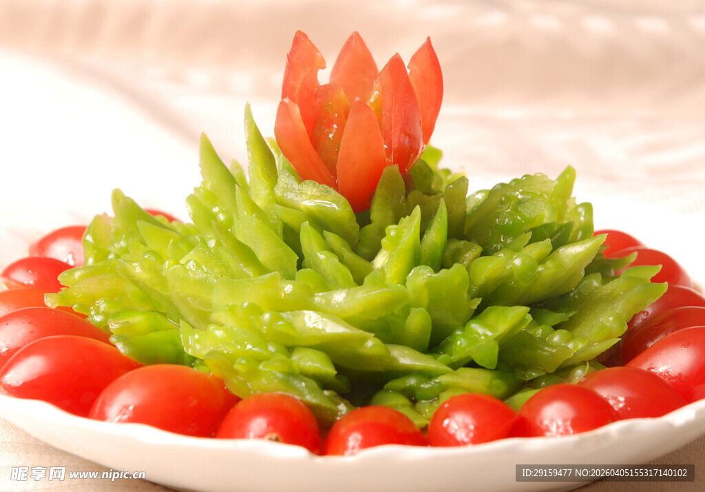 生菜摆盘造型精美