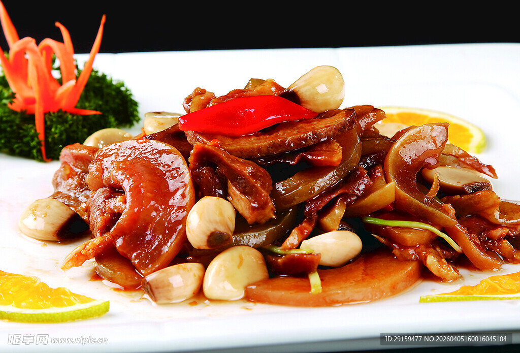 美味海鲜炒坚果