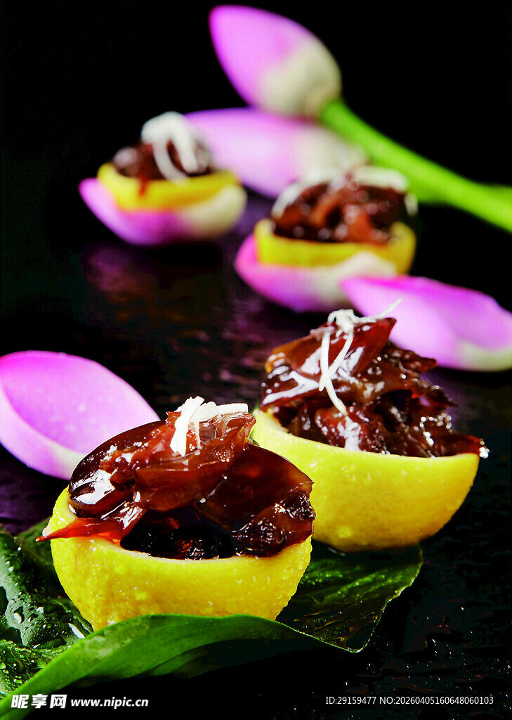 创意水果配酱美食甜点