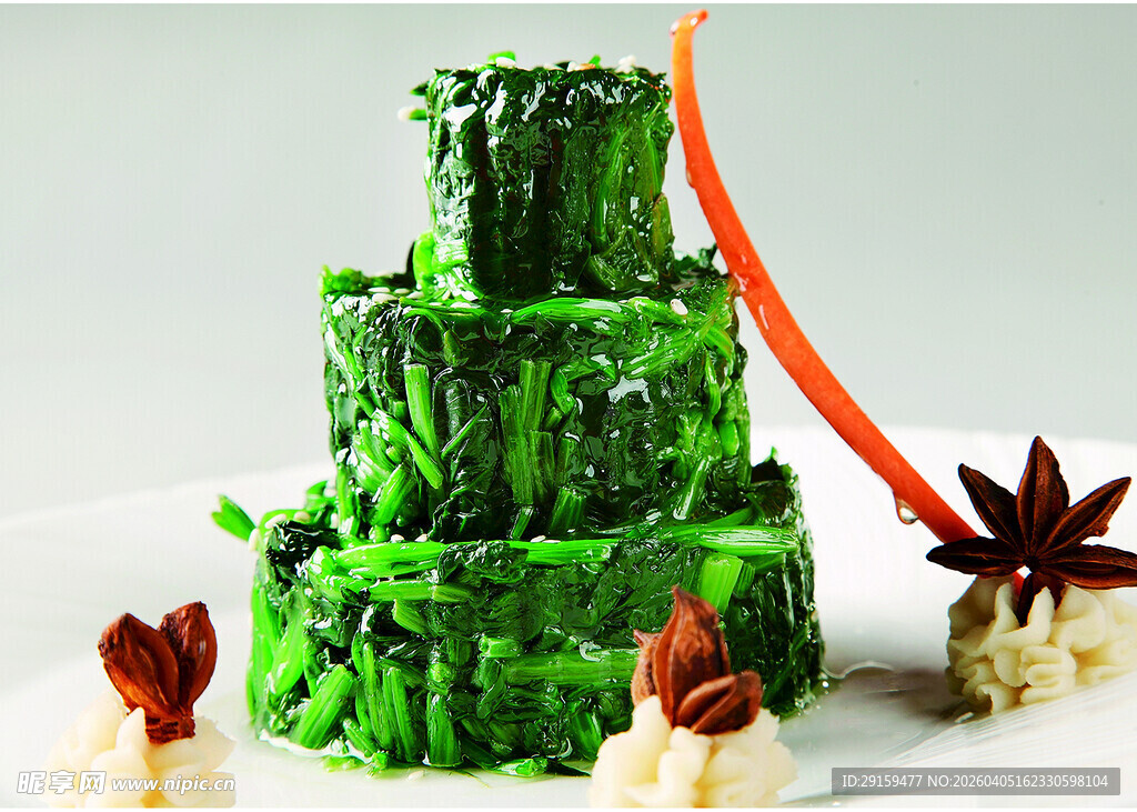 绿色创意多层蛋糕造型