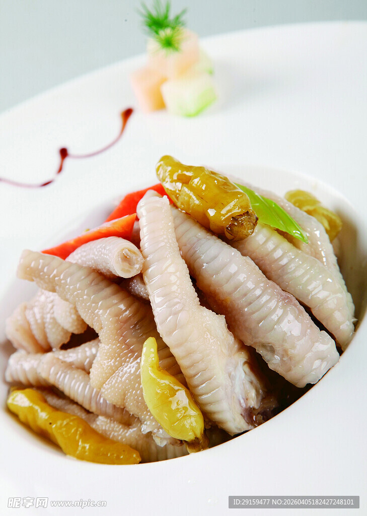 泡椒凤爪美食特写