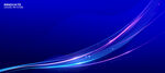 蓝色动感线条科技背景