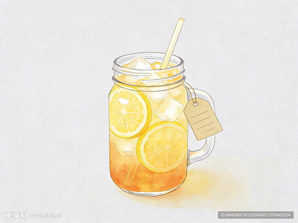 手绘柠檬茶