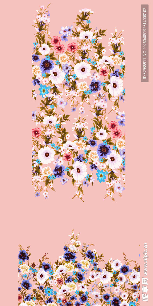 花卉字母图案装饰设计