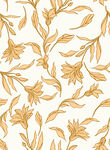 金色花卉植物无缝图案