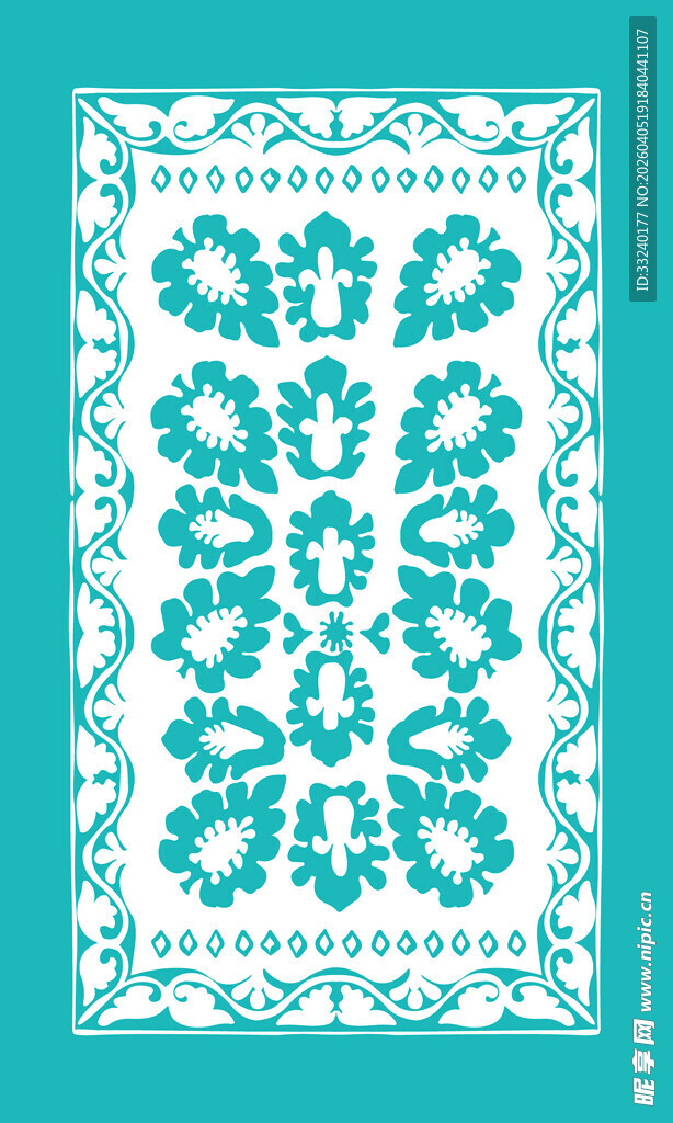 蓝白几何 大牌 方巾