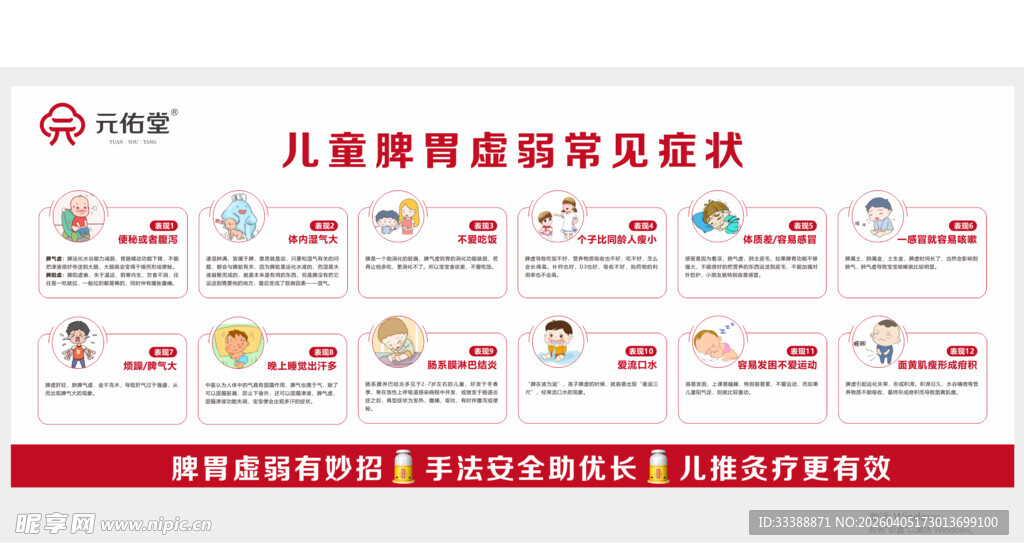 儿童 医疗 健康 脾胃海报