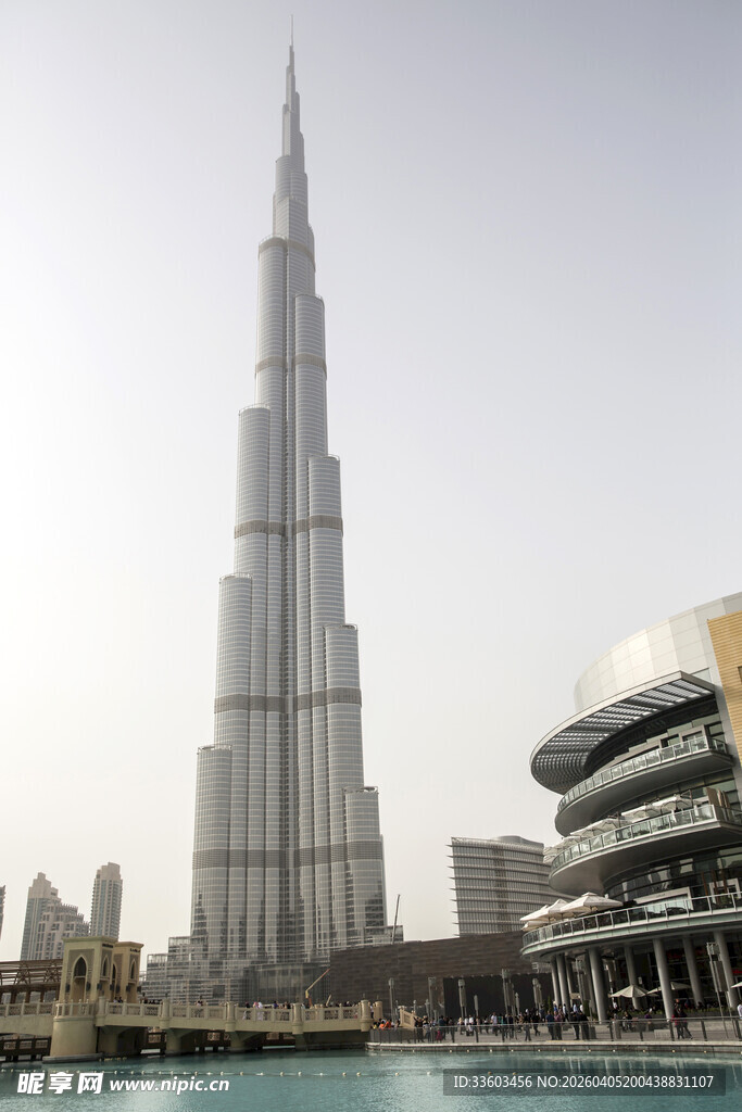 迪拜哈利法塔城市景观