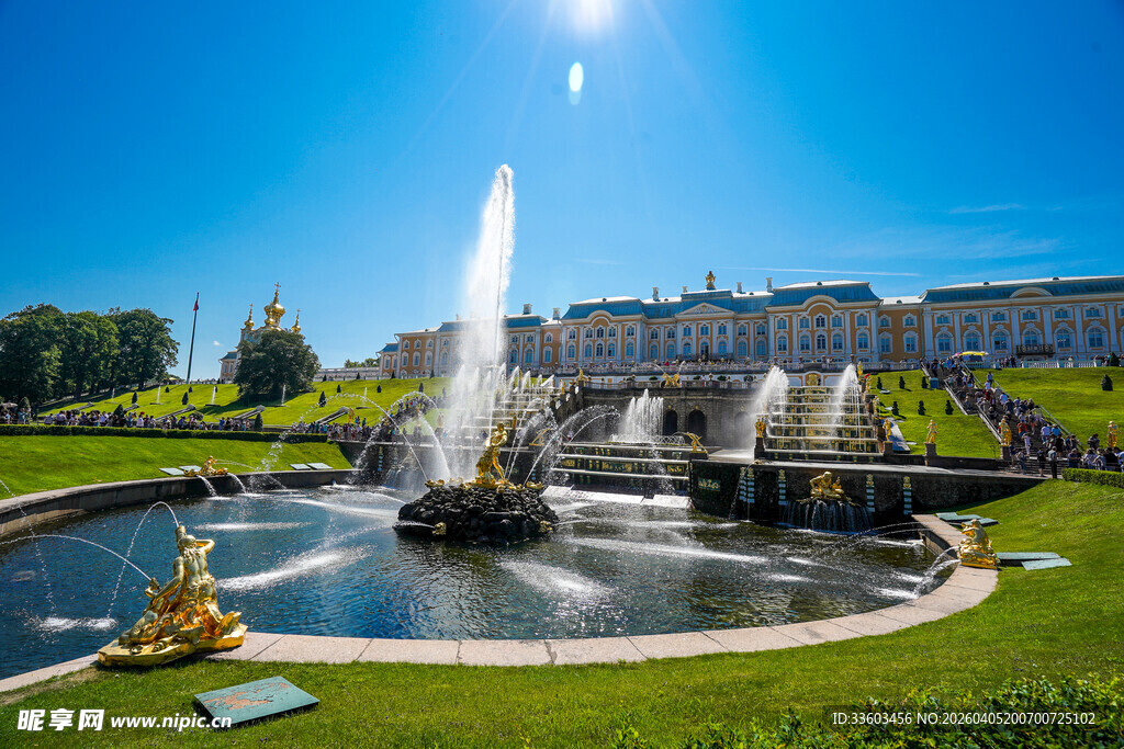 彼得霍夫宫喷泉景观