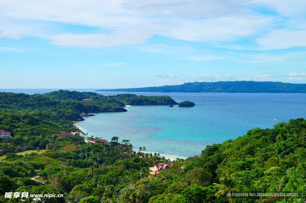 海岛青山碧海美丽风光