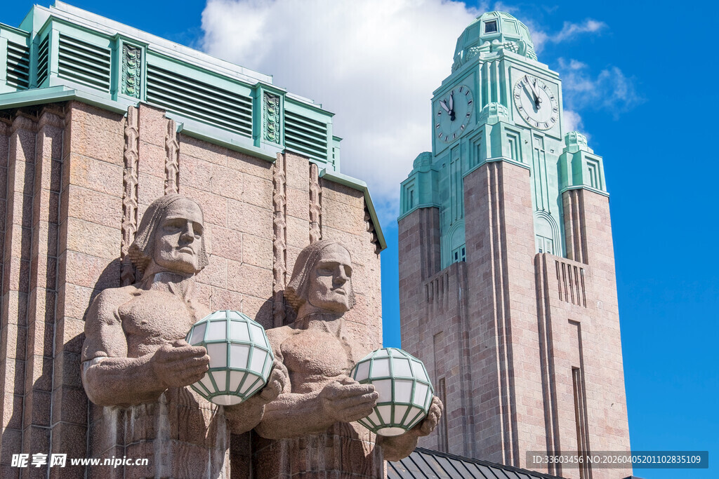 赫尔辛基独特雕塑建筑景观