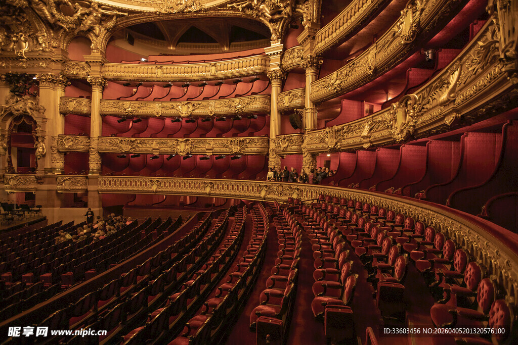 华丽古典剧院内部景观