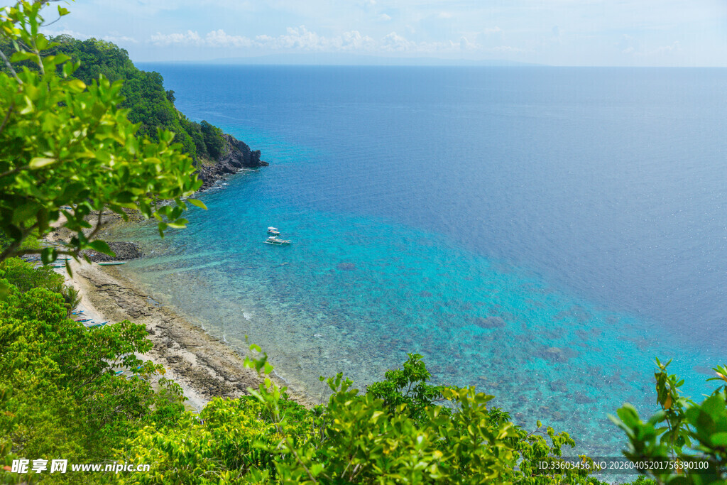 美丽海滨风光俯瞰图