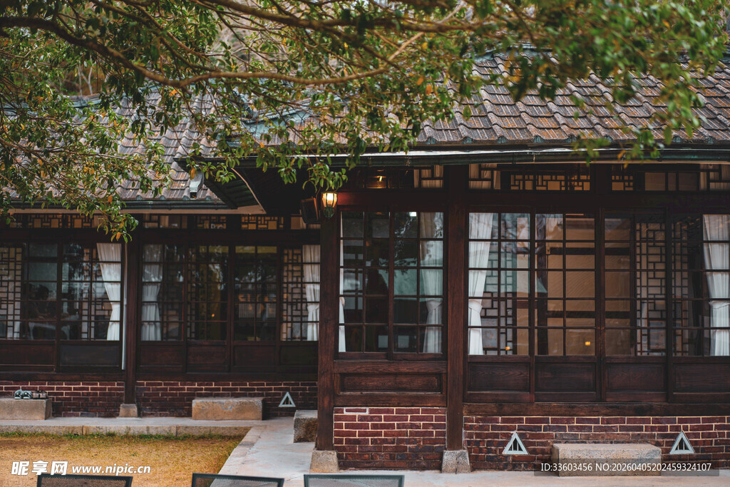 中式传统建筑庭院景致