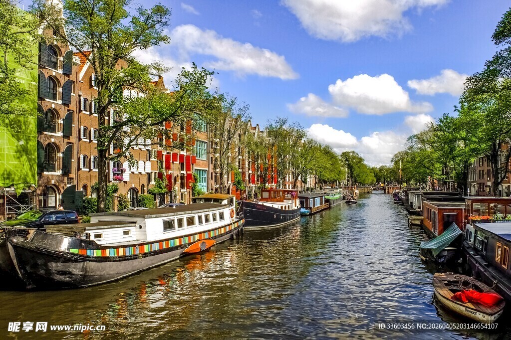 阿姆斯特丹运河风光
