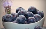 碗中饱满新鲜的蓝莓