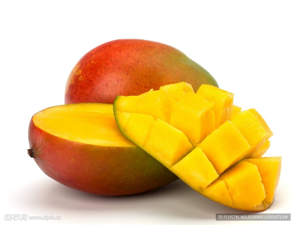 新鲜芒果切块展示