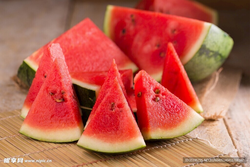 新鲜切块西瓜夏日美味