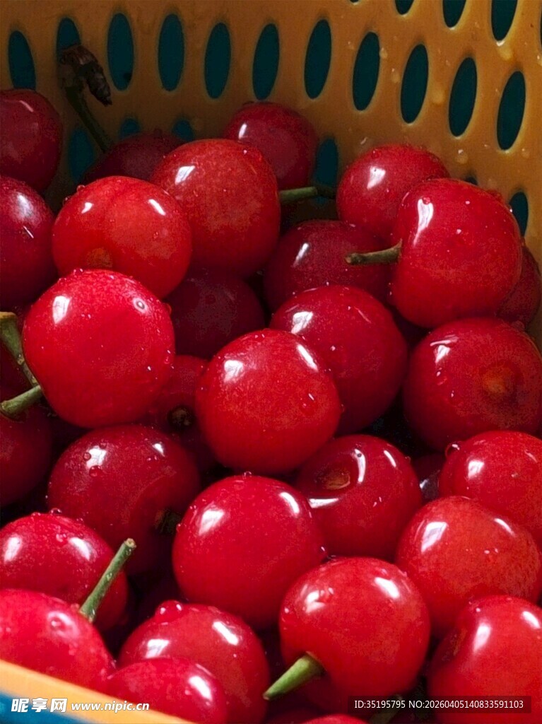 新鲜饱满的樱桃